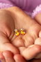 Heliophilia Silver Pendientes de Plata de Ley 925 Rojo, Plata y Amarillo